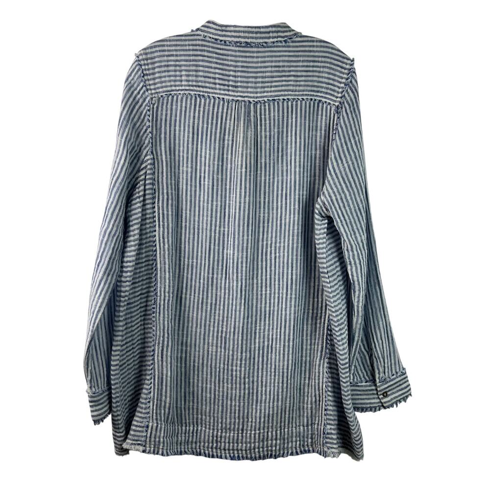Sundance NWT Women's Trouvaille Tunic Boho Top Striped Coastal Coverup Size XL - Picture 2 of 16